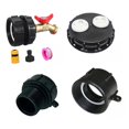 thumbnail image 1 of Adaptador de contenedor IBC,Adaptador de tanque de carga de 275 a 330 galones con conector rápido,Accesorio para tanque de mano con cinta de grifo de latón,Adaptador de drenaje para tanque de, 1 of 9