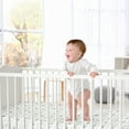 thumbnail image 2 of Sweet Jojo Designs Boho 200 Thread Count White Aztec Woven Fitted Sheet, Crib Size, 2 of 6