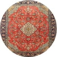 thumbnail image 1 of Ahgly Company Machine Washable Indoor Round Traditional Camel Brown Area Rugs, 4' Round, 1 of 7