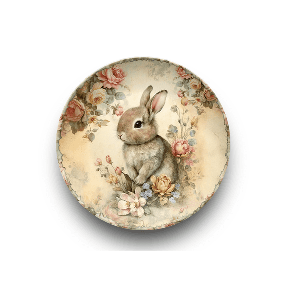 Easter Dinnerware Plates Vintage Floral Non-Breakable
