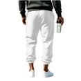 thumbnail image 7 of Yongwang Joggers for Men Drawstring Waist Pants Casual Fashion Sports Long Trousers with Pockets, 7 of 7