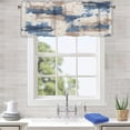 thumbnail image 4 of Graffiti Oil Painting Blue and Brown Curtain Valance for Windows Abstract Art Rod Pocket Window Treatments 1 Panel Short Curtains for Kitchen Windows Bathroom Bedroom,54 x 18 Inch, 4 of 6