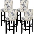thumbnail image 1 of SHILIU-Stretch Bar Stool Covers Set of 4, Stretch Removable Washable Bar Stool Chair Cover Slipcovers, Counter Stool Bar Chair Covers for Kitchen Pub Dining Room Cafe Furniture(Butterfly), 1 of 4