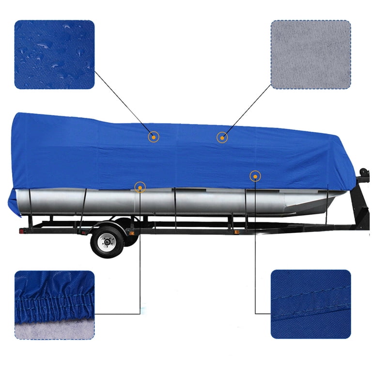 BENTISM 600D Pontoon Boat Cover, Fit for 17'-20' Boat, Heavy Duty Oxford Fabric, UV Resistant BENTISM 600D Pontoon Boat Cover, Fit for 17'-20' Boat, Heavy Duty Oxford Fabric, UV Resistant