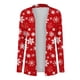 thumbnail image 5 of Cárdigan de manga larga para mujer, moda informal, blusa con estampado navideño, abrigo para mujer, 5 of 6