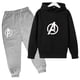 thumbnail image 2 of Sudadera y pantalón de primavera y otoño para niños, traje de 2 piezas, ropa para niño y niña, diseño estampado, sudadera con capucha, chándal informal, traje deportivo, 2 of 4