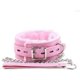 thumbnail image 1 of Furry Goth O-Ring Chain Punk Slave Leash Choker PU Rose Leather Collar Detachable Metal Collars Protect Neck for Women Men, 1 of 5