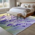 thumbnail image 4 of Non-Slip Rug Pad Rugs Spring Watercolor Flowers Lavender Rectangle Area Rugs 5x7Ft Soft Carpet Pads for Living Room Kids Room, Country Floral Art, 4 of 9