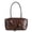 Coffee, variant on Women's PU Leather Tote Shoulder Bag Vintage Y2K Trendy East West Handbag Hobo Underarm Purse with Adjustable Strap for Work Casual Travel - Coffee