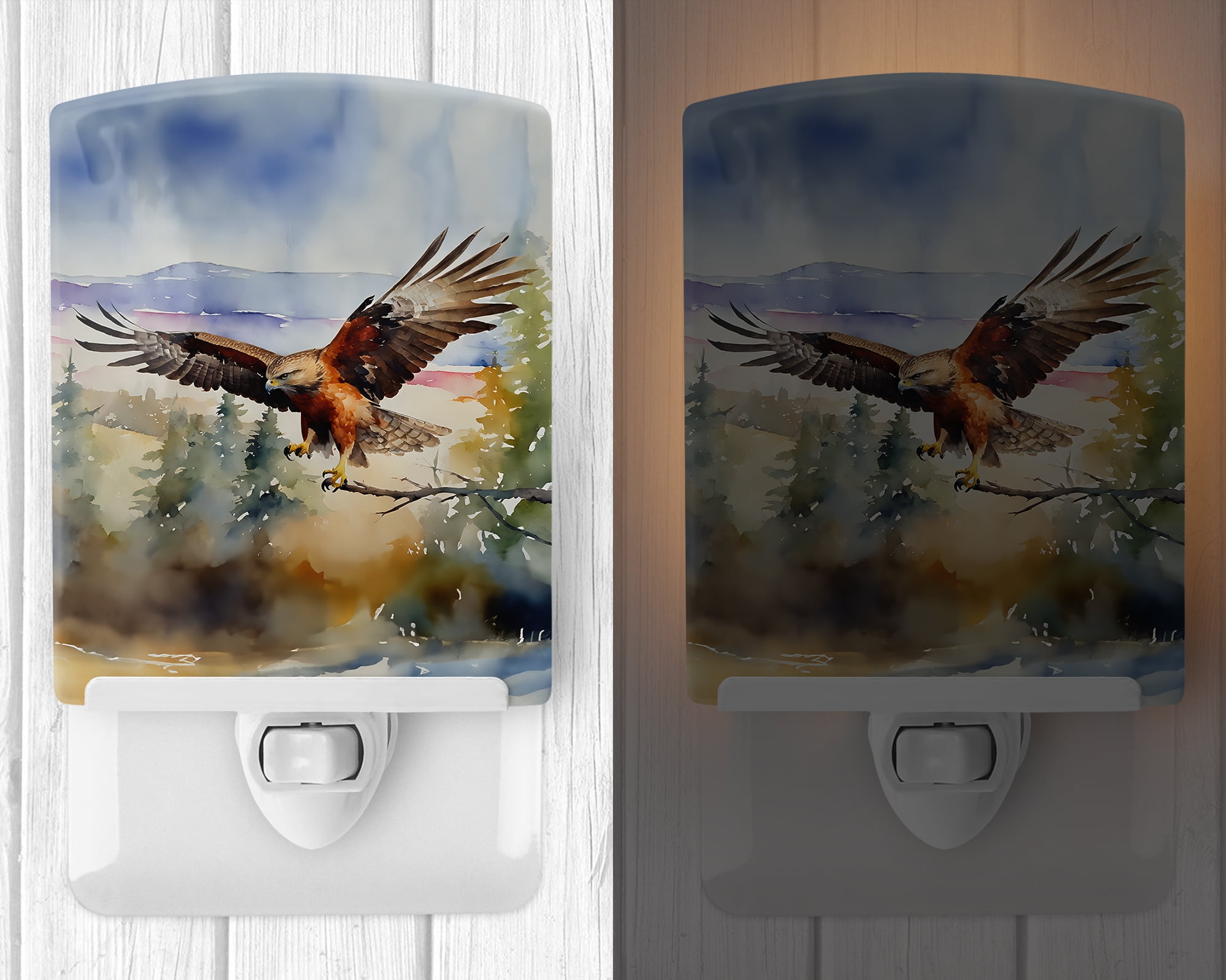 Hawk Ceramic Night Light 4 in x 6 in