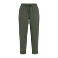 thumbnail image 4 of Mifsaly Cotton Joggers for Women Straight Leg Comfortable Sweatpants Cuffed Hem Lightweight Hiking Pants Workout Athletic Casual Outdoor Causal Clothes with Pockets L, 4 of 8