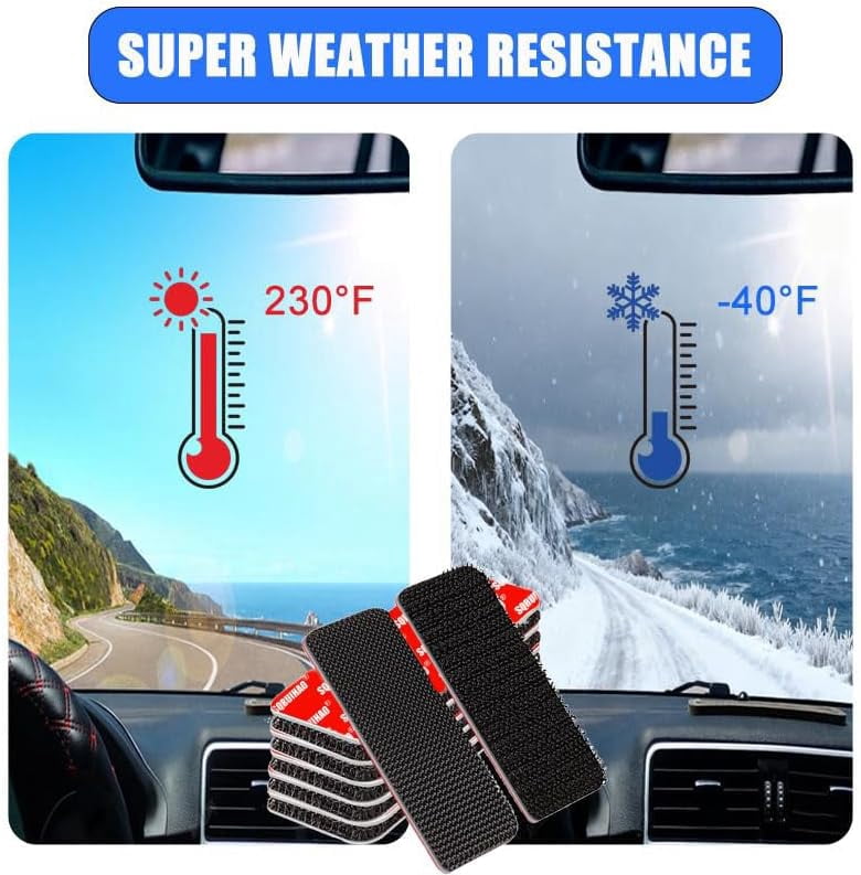 16 Pairs Adhesive Hook and Loop Strips Heavy Duty, Strong Back Double Sided Tape, for Car Floor Mats, Outdoor or Indoor Use (Round 2'')