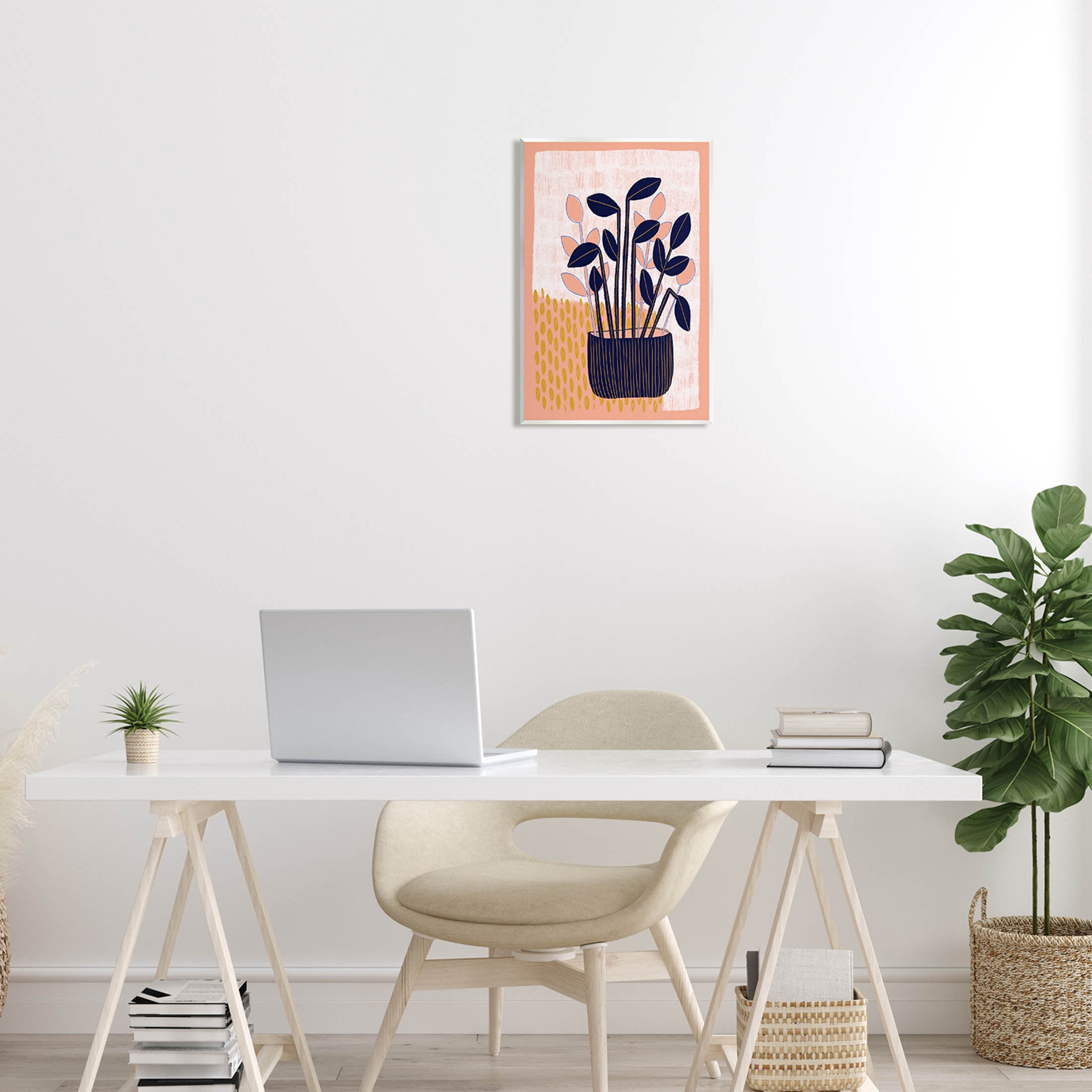 Stupell Industries Modern Patterned Potted Plant Graphic Art Unframed Art Print Wall Art, Design by Birgit Maria Kiennast