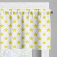 thumbnail image 5 of Ambesonne Sky Valance & Curtain, Symmetrical Monochrome Stars, 55"x36", Yellow and White, 5 of 7