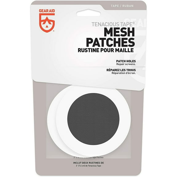 Gear Aid 3" Round Tenacious Tape Mesh Repair Patches - 2-Pack
