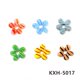 thumbnail image 3 of 6 piezas de miniadornos de flores de cristal con forma irregular, bonitos adornos para fiestas de bodas y Navidad, accesorios colgantes de joyería para niñas, 3 of 5