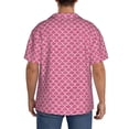 thumbnail image 7 of Goofa Fish Scales Printed Men's Casual Short-sleeved Shirt,Lightweight Breathable Button-down,Summer Casual men's top,Versatile Fashion shirt-Small, 7 of 7