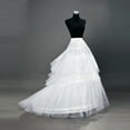 thumbnail image 4 of Cxenplz Women Hoops Petticoat White A-line Crinoline Skirt Underskirt for Bridal Wedding Dress Ball Gown Skort, 4 of 5