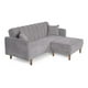 thumbnail image 3 of Sala Modular Sofá Cama Reversible Makora Lino Gris Claro Modelo Avocata, 3 of 9