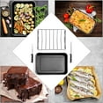 thumbnail image 2 of Moss & Stone Carbon Steel Roaster Pan With “V” Shape Removable Roasting Rack Set, 16.5 Inch Rectangular Nonstick Roasting Pan, Turkey Roaster Pan Rack With Carving Fork & Chef Knife, 2 of 8