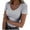 Gray, variant on Ribbed Short Sleeve Tops for Women V Neck Casual Slimming Tops Pullover Basic Tees Stretch Solid Blouses, Gray, L