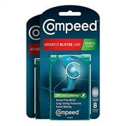 Compeed Advanced Blister Care 8 Count Sports Medium (2 Packs), Hydrocolloid Bandages, Heel Blister Patches, Blister on Foot, Blister Prevention & Treatment Help, Waterproof Cushions