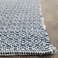 thumbnail image 3 of Safavieh Montauk 2'6" X 4' Hand Woven Cotton Rug in Ivory and Navy, 3 of 3