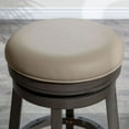 thumbnail image 2 of 24" Counter Stool, Weathered Gray Finish, French Gray Leather Seat, 2 of 4