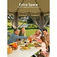 thumbnail image 5 of Garvee Pop-up Gazebo Screen Tent 13.29*13.29*9.25 ft, Hexagonal,with Mosquito Netting, Gray, 5 of 7