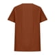 thumbnail image 4 of Fiudx Ofertas Del Día Camiseta de Verano con Cuello Redondo y Manga Corta para Mujer, Informal, con Botones Impresos, 4 of 5