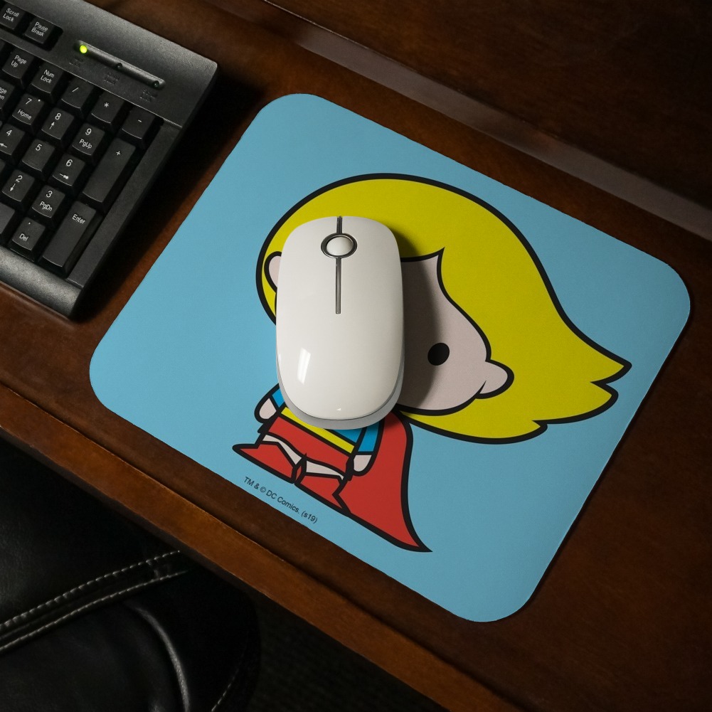 Superman Supergirl Cute Chibi Character Low Profile Thin Mouse Pad Mousepad - image 2 of 4