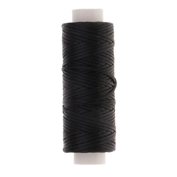 Yunhgft 1 Roll Flat Waxed Polyester Thread Cord for Sewing Accessories Black