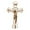 First Communion, variant on Gold Tone and White Epoxy Non-Devotional Holy Mass Crucifix with Chalice, 8 Inch
