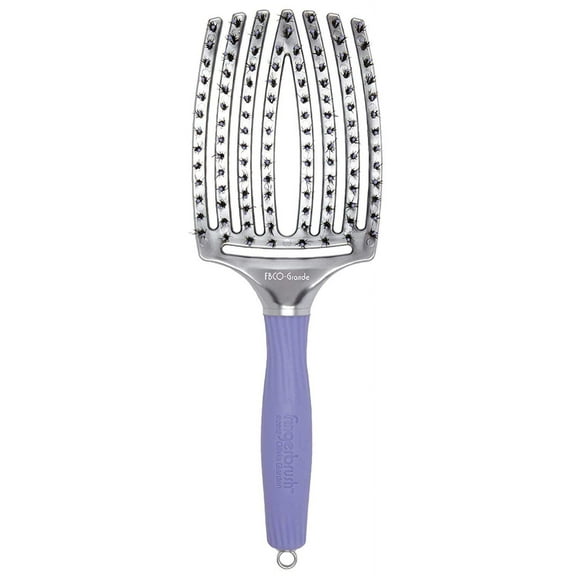 Olivia Garden FingerBrush Scalp-Hugging & Vented Combo Paddle Hair Brush (ionic & 100% boar bristles) FBCO-GD (Grande)