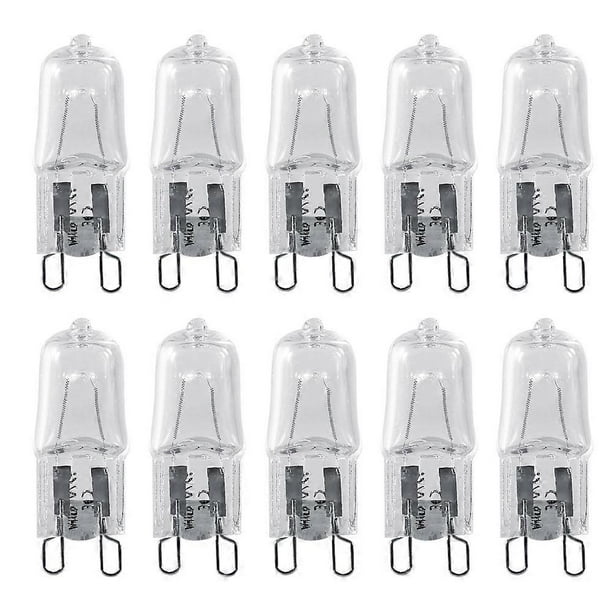 10 Pack G9 Base Halogen Bulbs 120V 40W Replacement Home Lighting Warm White Bright