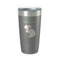 thumbnail image 1 of Bodi Lake Map Tumbler Travel Mug Insulated Laser Engraved Coffee Cup Michigan 20 oz Dark Gray, 1 of 1