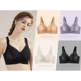 thumbnail image 7 of AILIVIN Women Wireless Bras Comfort Women's Lace Bra Women Bra Adjustable Wider Straps Back Support Full Coverage Bras Lifting Up Bras No Wire Minimizer Bras Black 32DD, 7 of 7