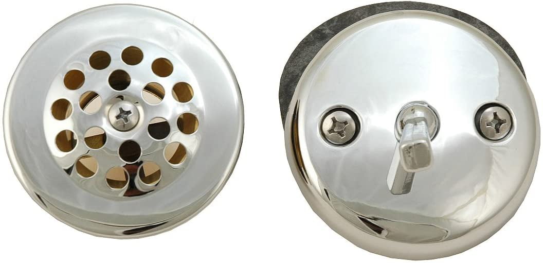 PlumbUSA Bathtub Tub Replacement Drain Trim Kit - Chrome Finish, Trip Lever Type