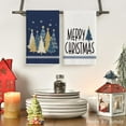 thumbnail image 2 of Blue Xmas Tree Merry Christmas Kitchen Towels Dish Towels, 18x26 Inch Farmhouse Star Snowflakes Decoration Cleaning Set of 2, 2 of 12