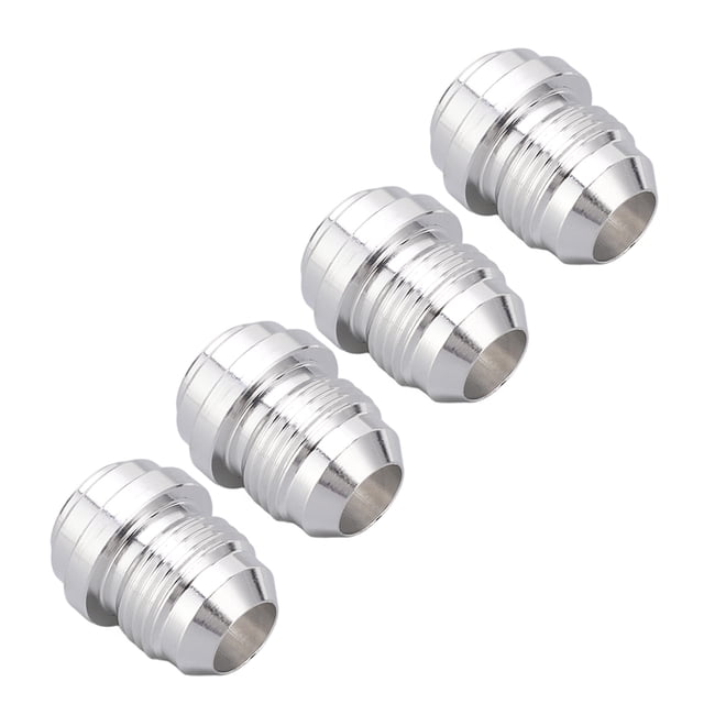 Male Thread Billet, 4PCS Standard Size AN8 Thread Connector Easy To Install For Auto Maintenance