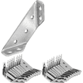 thumbnail image 1 of 20PCS Universal Furniture Corner Connector, Angle Fasten Connector Triangle Support Frame Stainless Steel Corner Bracket, 1 of 5