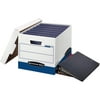 Bankers Box, FEL0073301, Binderbox Binder Storage Box, 12 / Carton, White,Blue