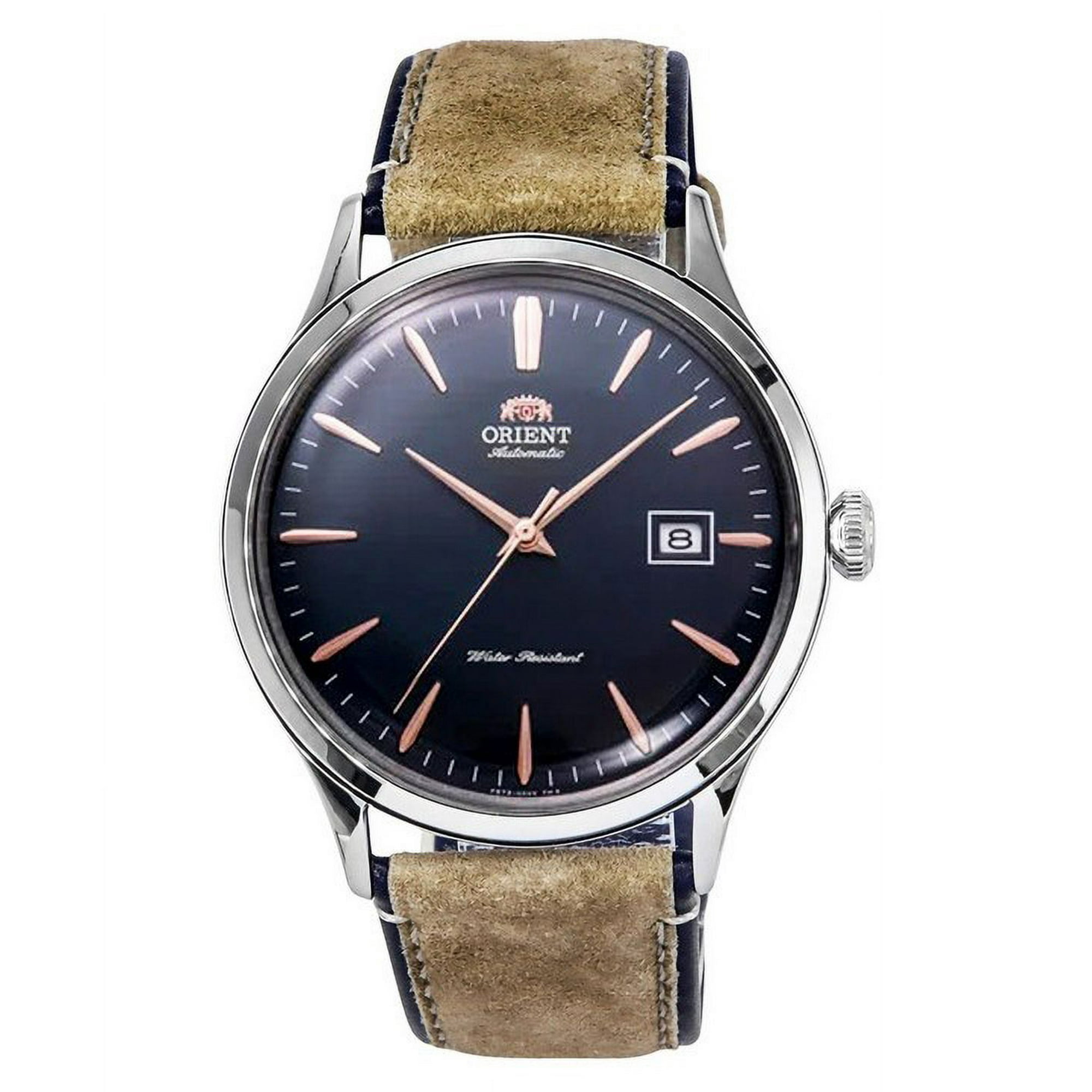 Orient Bambino Version 4 Classic Suede Leather Strap Navy Blue