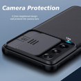 thumbnail image 3 of Funda para Samsung Galaxy S21 Ultra con cubierta para cámara, parte trasera rígida de policarbonato y parachoques blando, protección y ajuste fino, funda protectora para cámara para Samsung, 3 of 6