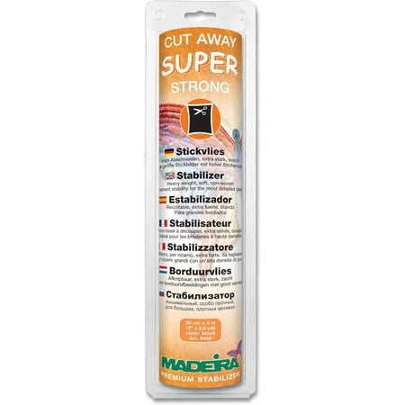 Madeira 20990221 Super Strong Cut Away Stabilizer, Black