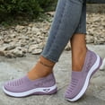 thumbnail image 5 of HAJWOH Orthopedic Dress Shoes for Women Arch Support Slip on Non Slip Tennis Shoes Breathable Mesh Stretch Work Shoes Comfort 2026 New Orthopedic Shoes Light Purple 42, 5 of 5