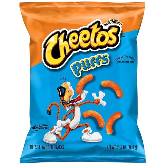 Cheetos Puffs Cheese Flavored Snacks, 2.5 oz Pack of 2