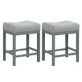 thumbnail image 1 of Costway 24.5" Bar Stool Set of 2 with Solid Rubber Wood Frame Humanized Footrest Kitchen, 1 of 8
