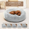 thumbnail image 6 of OYANTEN Fluffy Cat Beds for Large Cats Small Dogs Machine Washable Misty Gray/20in, 6 of 7