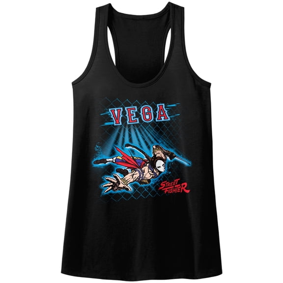 Street Fighter Vega Fence Black Women's Racerback Tank Top